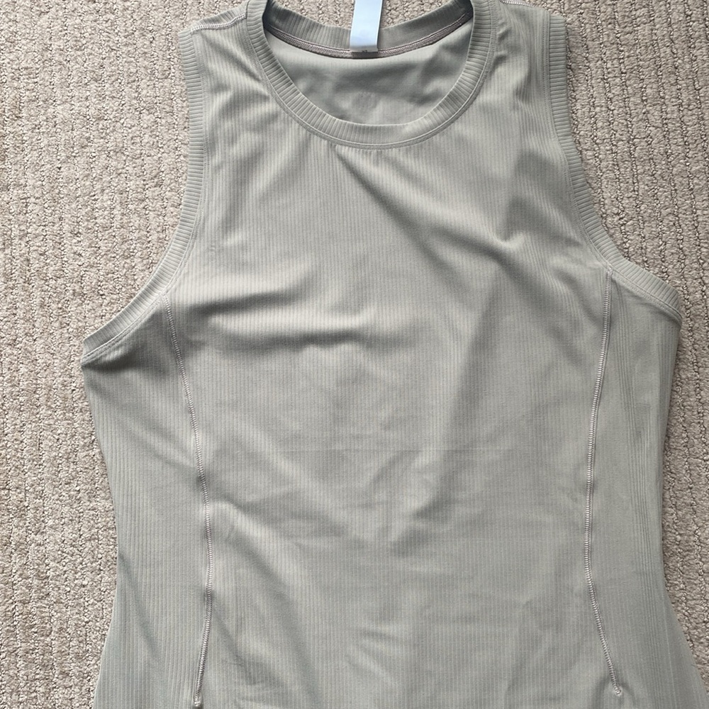 Lululemon All Aligned Ribbed Midi Dress, 10, Sheer Oak - Picture 2 of 8